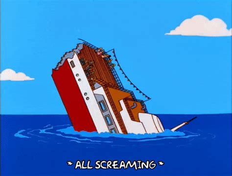 A wonderful scene from Titanic, left me in tears. . Titanic sinking gif funny